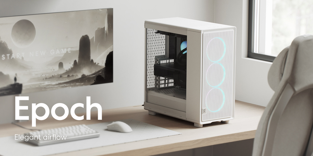 Fractal Design Epoch White RGB Tempered Glass Clear Tint PC Gaming Case